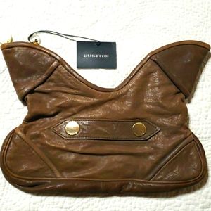 NWT Gustto Berlina Clutch Charcoal